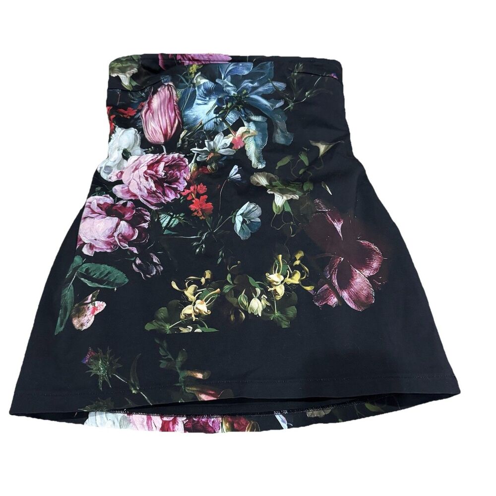 Dolls Kill Widow Beauty In Darkness Floral Strapless Mini Dress NWT Medium